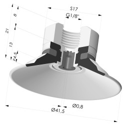 Flachsauggreifer Serie 9 Ø 41.5MM