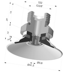 Flachsauggreifer Serie 9 Ø 41.5MM