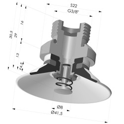 Flachsauggreifer Serie 9 Ø 41.5MM