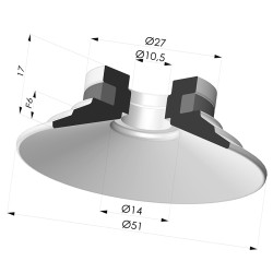 Flachsauggreifer Serie 9 Ø 51MM