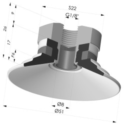 Flachsauggreifer Serie 9 Ø 51MM