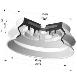Ventouse 1.5 Soufflets Série 8SB Ø 125MM