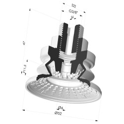Sauggreifer 1.5 Falten Serie 8R Ø 52MM