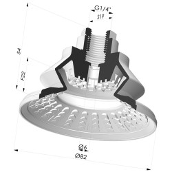 Sauggreifer 1.5 Falten Serie 8R Ø 82MM