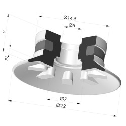Flachsauggreifer Serie 90 Ø 22MM