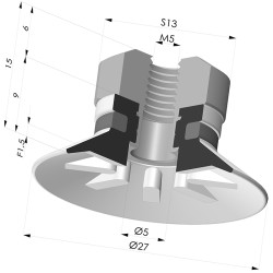 Flachsauggreifer Serie 9 Ø 27MM