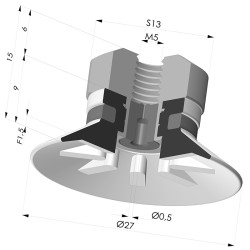 Flachsauggreifer Serie 9 Ø 27MM