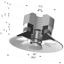 Flachsauggreifer Serie 9 Ø 27MM