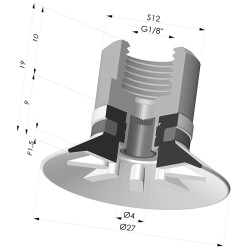 Flachsauggreifer Serie 90 Ø 27MM