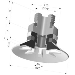 Flachsauggreifer Serie 90 Ø 27MM