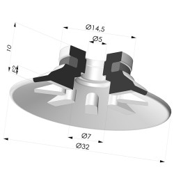 Flachsauggreifer Serie 90 Ø 31,8MM