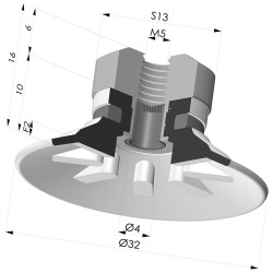 Flachsauggreifer Serie 9 Ø 31.8MM