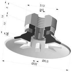 Flachsauggreifer Serie 9 Ø 31.8MM