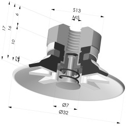 Flachsauggreifer Serie 9 Ø 31.8MM
