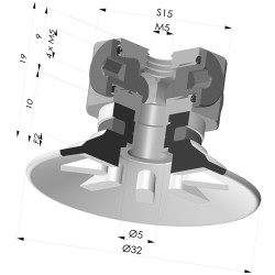 Flachsauggreifer Serie 9 Ø 31.8MM