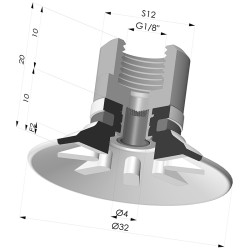Flachsauggreifer Serie 90 Ø 31,8MM