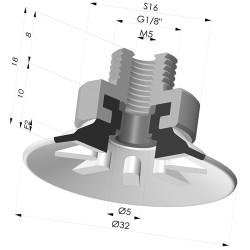 Flachsauggreifer Serie 90 Ø 31,8MM