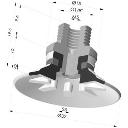 Flachsauggreifer Serie 90 Ø 31,8MM