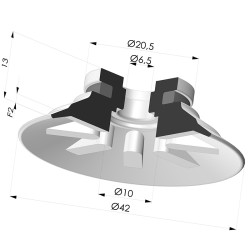 Flachsauggreifer Serie 90 Ø 42,3MM