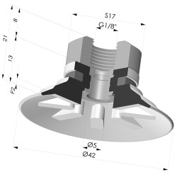 Flachsauggreifer Serie 9 Ø 42.3MM