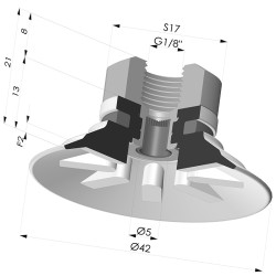 Flachsauggreifer Serie 9 Ø 42.3MM
