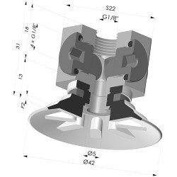 Flachsauggreifer Serie 9 Ø 42.3MM