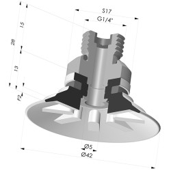 Flachsauggreifer Serie 9 Ø 42.3MM