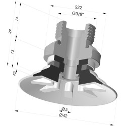 Flachsauggreifer Serie 9 Ø 42.3MM