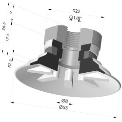 Flachsauggreifer Serie 9 Ø 53MM