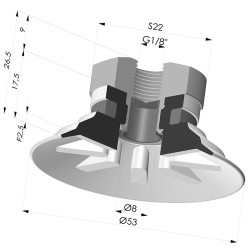Flachsauggreifer Serie 9 Ø 53MM