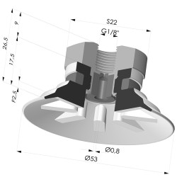 Flachsauggreifer Serie 9 Ø 53MM