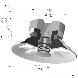 Flachsauggreifer Serie 9 Ø 53MM