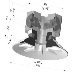 Flachsauggreifer Serie 9 Ø 53MM