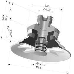 Flachsauggreifer Serie 9 Ø 53MM