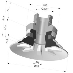 Flachsauggreifer Serie 9 Ø 53MM