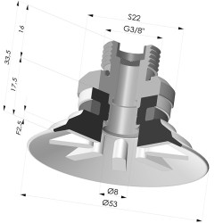 Flachsauggreifer Serie 9 Ø 53MM
