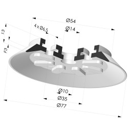 Flachsauggreifer Serie 90 Ø 75M