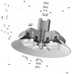 Flachsauggreifer Serie 90 Ø 75MM