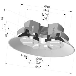Flachsauggreifer Serie 90 Ø 75MM
