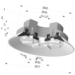 Flachsauggreifer Serie 90 Ø 75MM