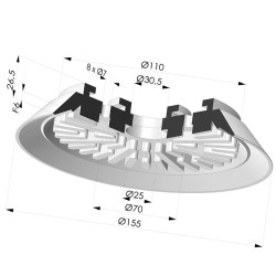Flachsauggreifer Serie 90 Ø 150MM
