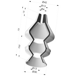 Sauggreifer 2.5 Falten Serie 8 Ø 30,5MM