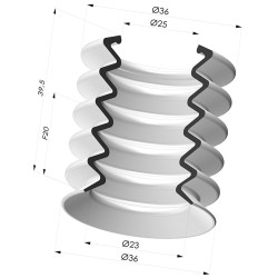 Sauggreifer 5.5 Falten Serie 8 Ø 36MM