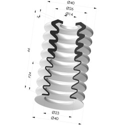 Sauggreifer 8.5 Falten Serie 8 Ø 39,6 mm