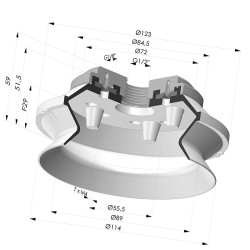 Sauggreifer 1.5 Falten Serie 91 Ø 114MM