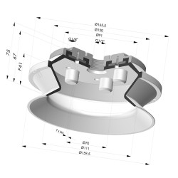 Sauggreifer 1.5 Falten Serie 91 Ø 159,5MM