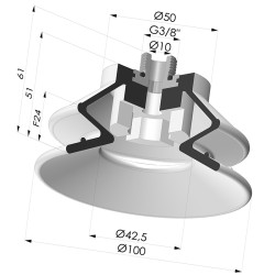 Sauggreifer 1.5 Falten Serie 97B Ø 100MM