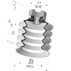 Sauggreifer 4.5 Falten Serie 92 Ø 40MM