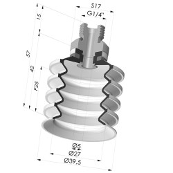 Sauggreifer 4.5 Falten Serie 92 Ø 40MM