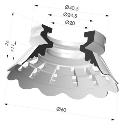 Flachsauggreifer Serie 7FP Ø 59.5mm